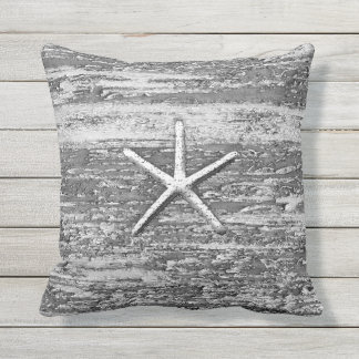 Almofada Starfish Driftwood Watercolor