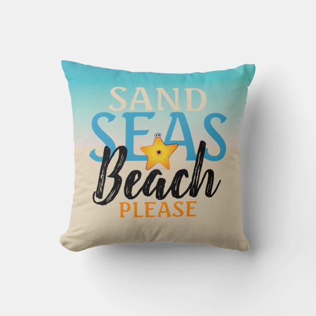 Almofada Starfish Sand Seas Beach (Frente)