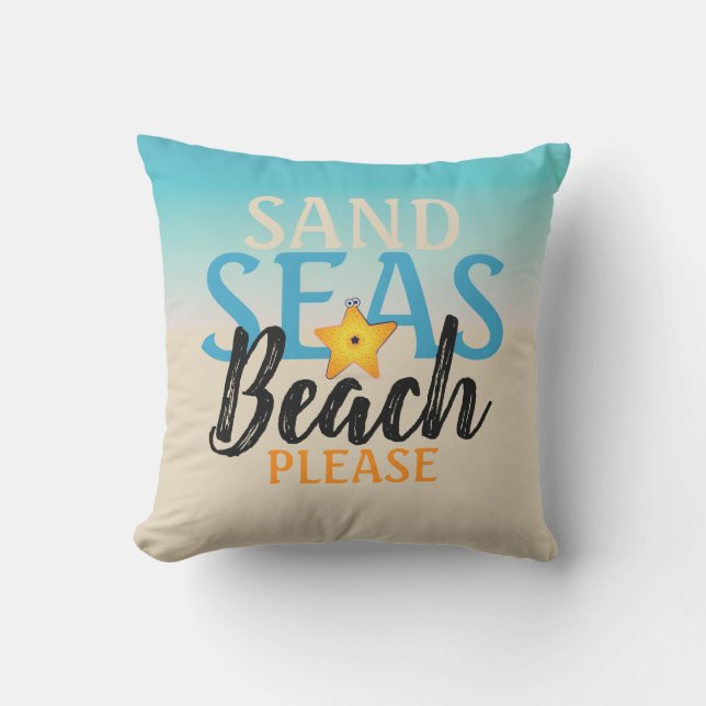 Almofada Starfish Sand Seas Beach (Frente)