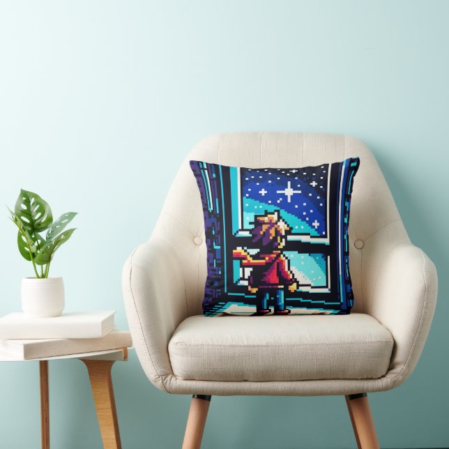 Almofada Stargazer no Céu da Noite de Arte Sonhadora (Cadeira)
