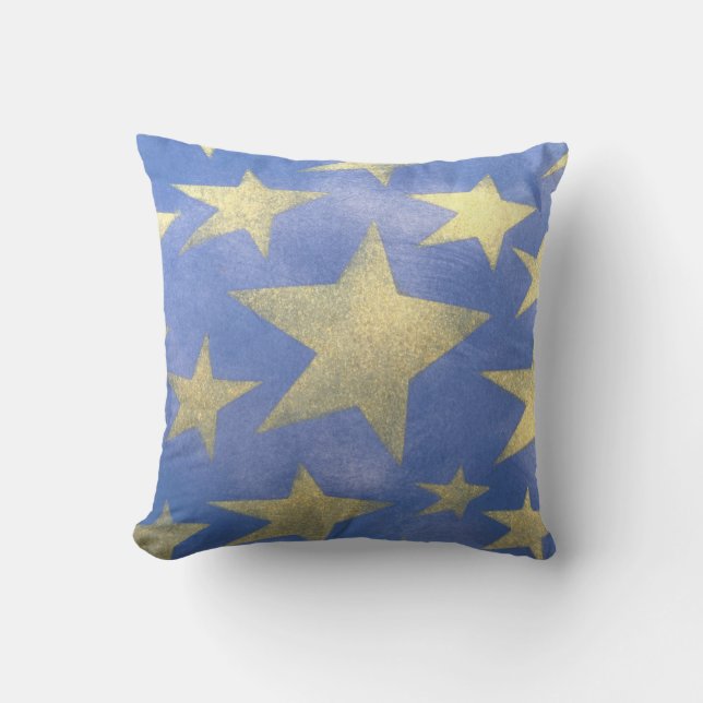Almofada Starry Blue e Dourado (Frente)