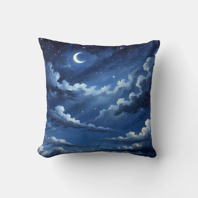 Almofada Starry Crescent Sky (Frente)