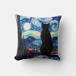 Almofada Starry Night Cat