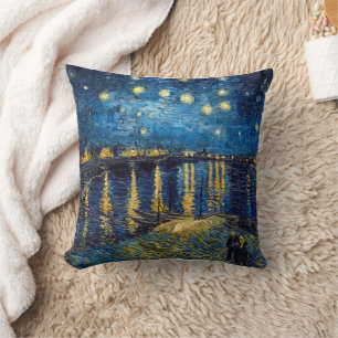 Almofada Starry Night no Rhone Van Gogh