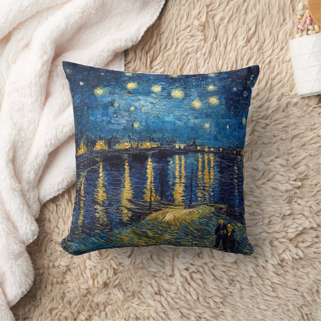 Almofada Starry Night no Rhone | Van Gogh | (Cobertor)