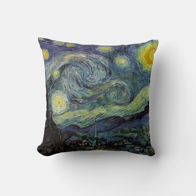 Almofada Starry Night por van Gogh Travesseiro (Frente)