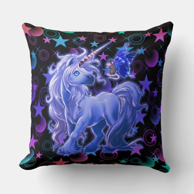 Almofada Stars 'n Stuff Blue Unicorn (Frente)