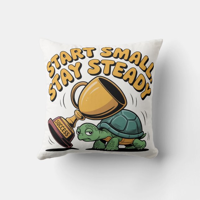 Almofada Start Small. Stay Steady (Verso)