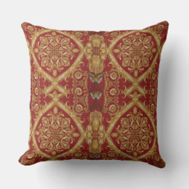 Almofada Statement Golden Red Ornate Cushion 4 Living Room