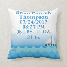 Almofada Stats do nascimento do bebé da navigação do barco