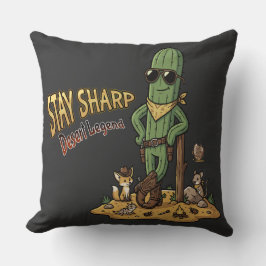Almofada Stay Sharp Desert Legend Cowboy Cactus Illustratio