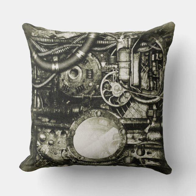 Almofada Steampunk alinha o travesseiro decorativo (Frente)