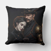 Steampunk Gothic Paar Kissen