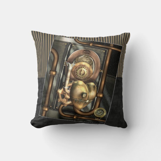 Almofada Steampunk no coração (Frente)
