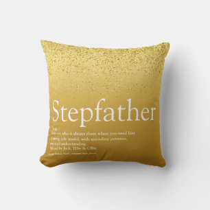 Almofada Stepdad, definição de Stepdad Dourada Glitter