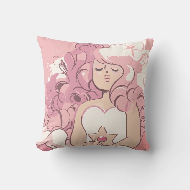 Almofada Steven Universe | Ilustração de Rosa Quartz (Frente)