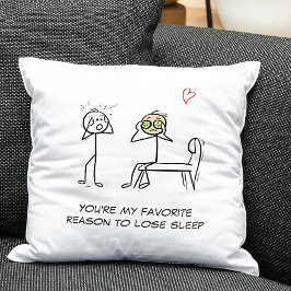 Almofada Stickman Humor Cite Dia de os namorados Engraçado 