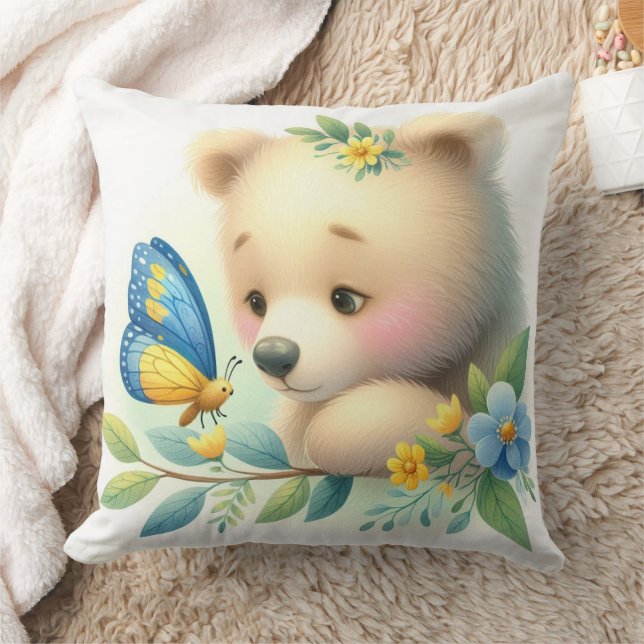 Almofada Storybook Woodland Bear E Borboleta (Cobertor)