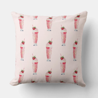 Almofada Strawberry Milkshake Throw Pillow 