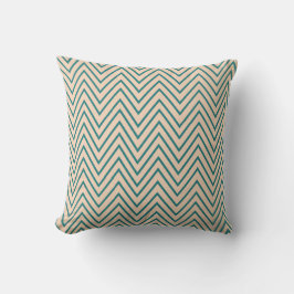 Almofada Stripe de Chevron Azul Peach