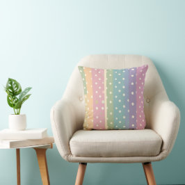 Almofada Stripes and Polka dots in Pastel shades