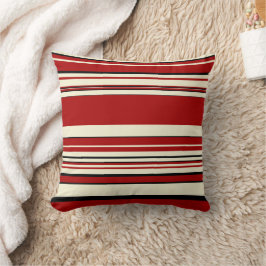 Almofada Stripes Complexas - Vermelho e Creme