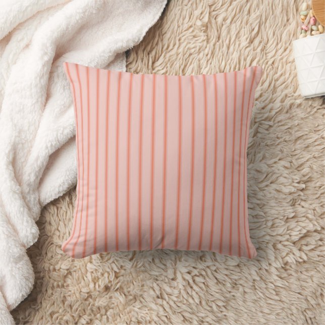 Almofada Stripes Modern Coral Peach Minimalist Elegance (Cobertor)