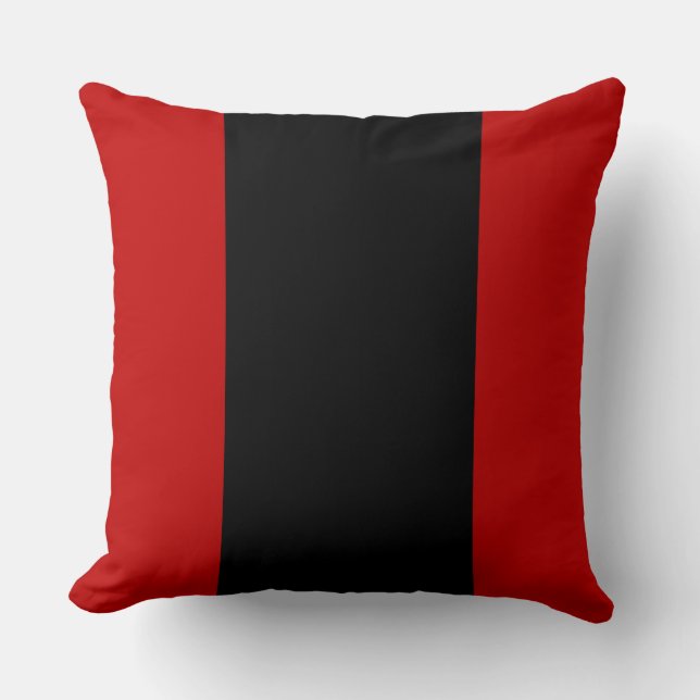 Almofada Stripes Negra e Vermelha (Frente)