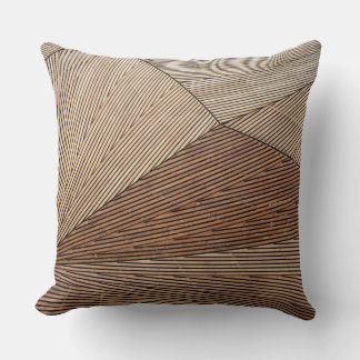 Almofada Stripes no Travesseiro decorativo de tons castanho