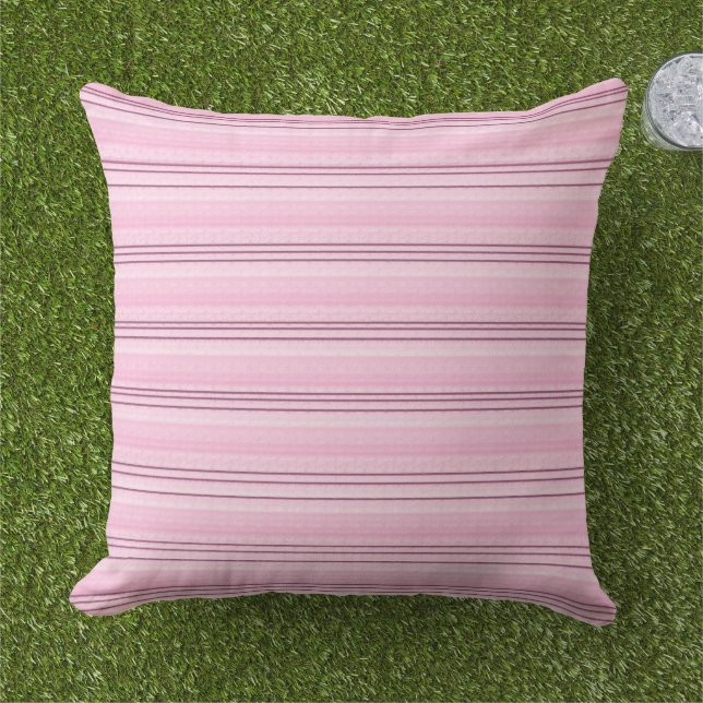 Almofada Stripes Pink Pink Peach geometria moderna (Grama)