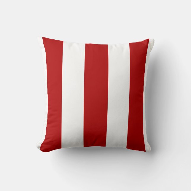 Almofada Stripes Vermelhas E Brancas (Frente)