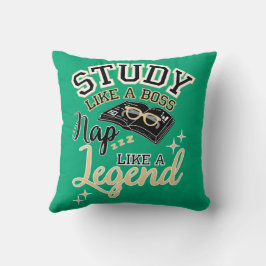 Almofada Study Like a Boss, Nap Like a Legend, College gift