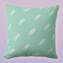 Almofada Sua imagem ou logotipo carregado em mosaico | Teal