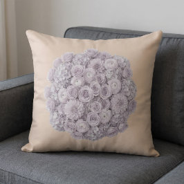 Almofada Suave Lavanda & Floral Cinza Claro