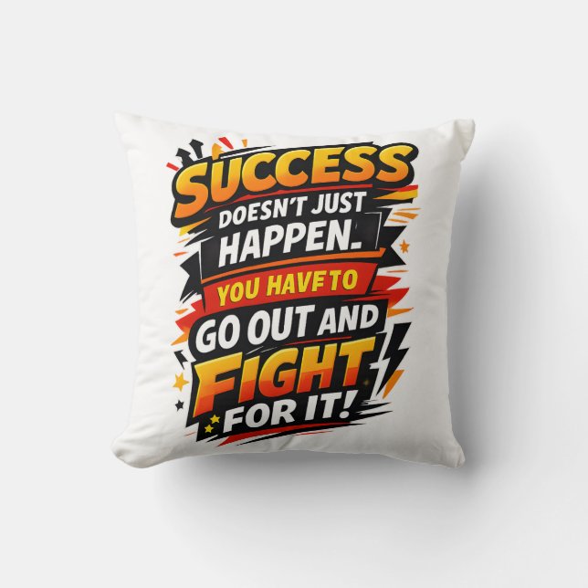 Almofada Success Fighter Quote (Frente)
