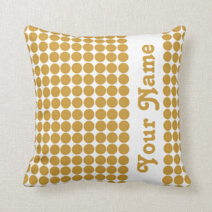 Almofada Sudan Brown Safari Dots com texto personalizado
