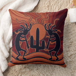 Almofada Sudoeste Design Kokopelli Desert Sun Cactus