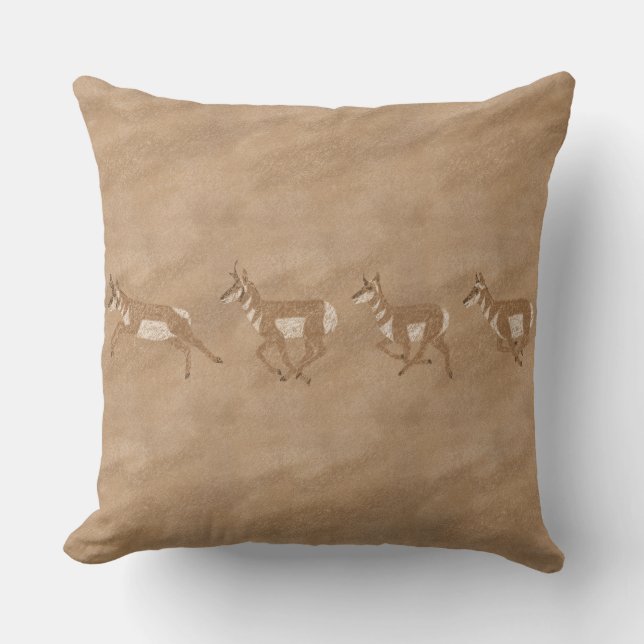 Almofada Sudoeste Pronghorn Petrogliph (Frente)