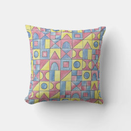 Almofada Sudoku Um-Moderno Bauhaus Arte Geométrica