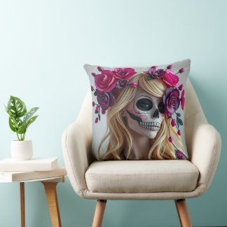 Almofada Sugar skull throw pillow