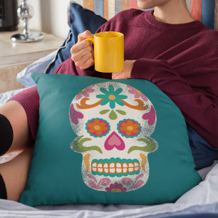 Almofada Sugar Skulls Dia De Los Muertos
