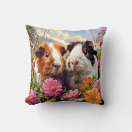 Almofada Suínos-guineenses entre flores silvestres