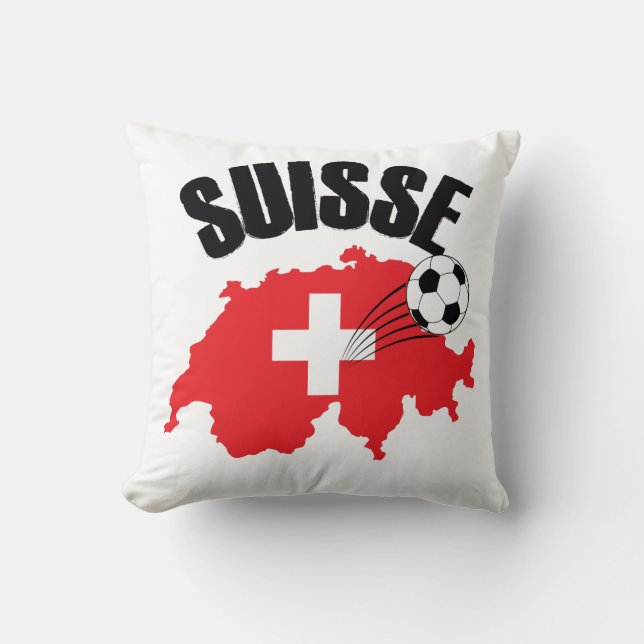 Almofada Suisse Suiça Map Swiss Soccer (Frente)