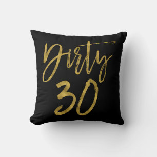 Almofada Suja 30 Aniversário, Travesseiro de Ouro e Partido