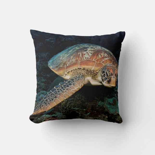 Almofada Sulawesi | Tartaruga do Mar Verde (Frente)