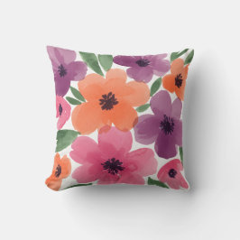 Almofada Summer Break Pillow – Watercolor Floral Botanical