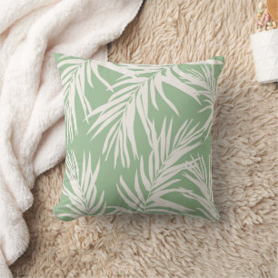 Almofada Summer Mint Tropical Leaves Beach Home Decore