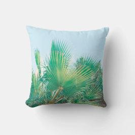 Almofada Summer Vibes Palm Tree deixa verde-claro