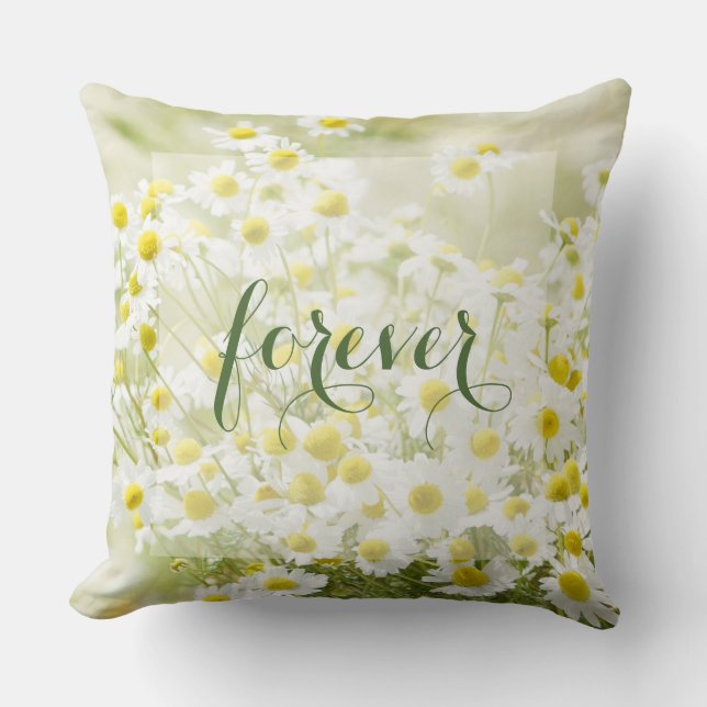 Almofada Summerfield Daisies Daisy Flower Wedding Forever (Frente)