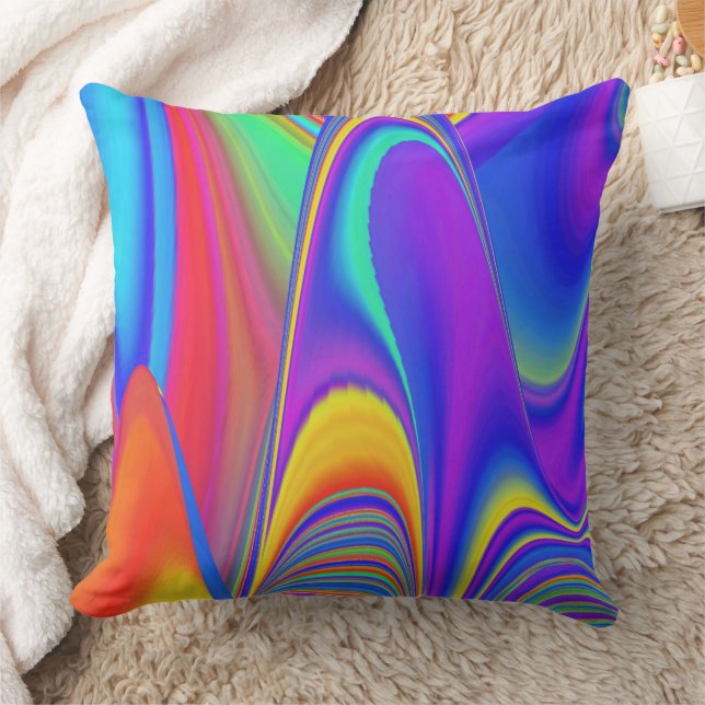 Almofada Summersense, Abstrato 3D Rainbowart (Cobertor)